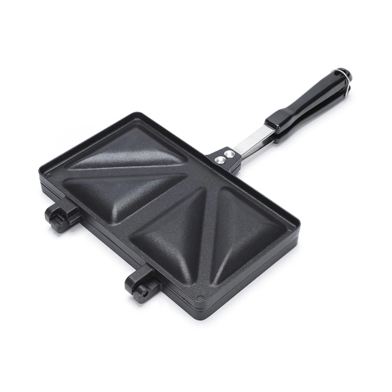 Sartén rectangular antiadherente para sándwich pan, sartén doble cara, bandeja para hornear sándwich