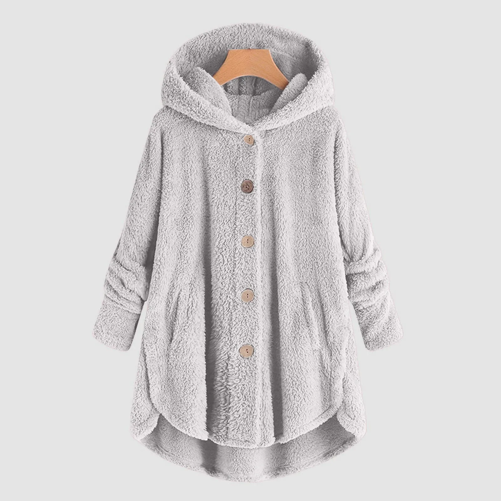 Fashion Thick Female Hooded Overcoat Korean Autumn Versatile Warm Jackets Winter Soft Women Fleece Jacket Coat куртка женская