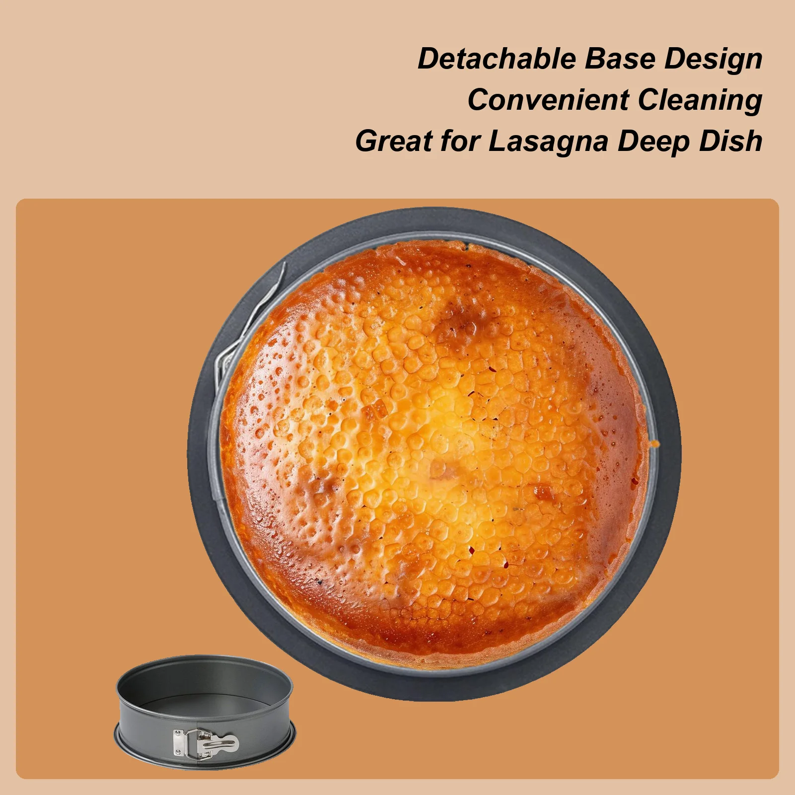 24CM Pan Carbon Steel Baking Mold Bakeware Non Stick Spring Form Round Cake Baking Pan Cake Tool Kitchen Gadget