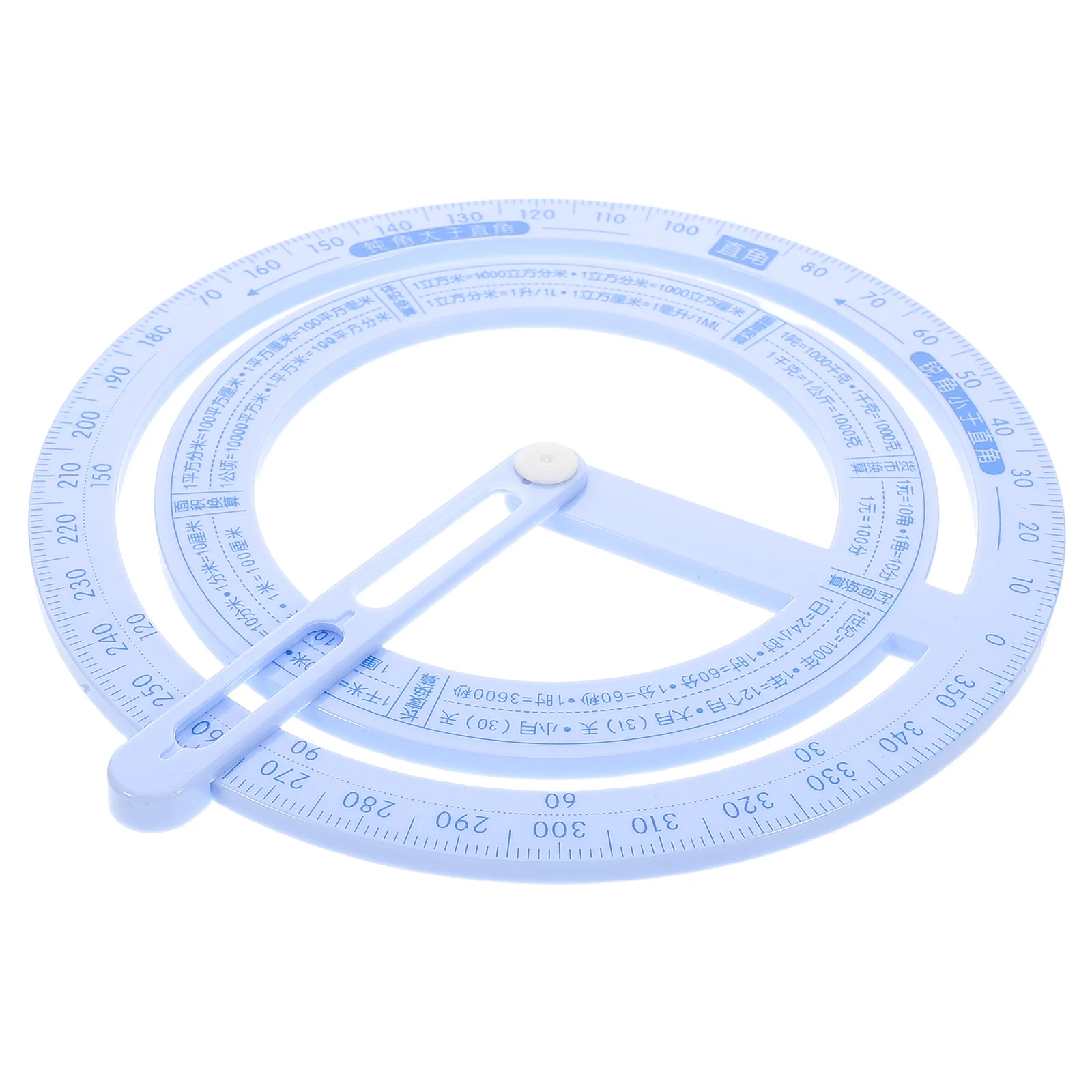 

4pcs Protractor Engraved Drawing 360 Degree Rotating Needle Precision Angle Measurement Tool For Geometry