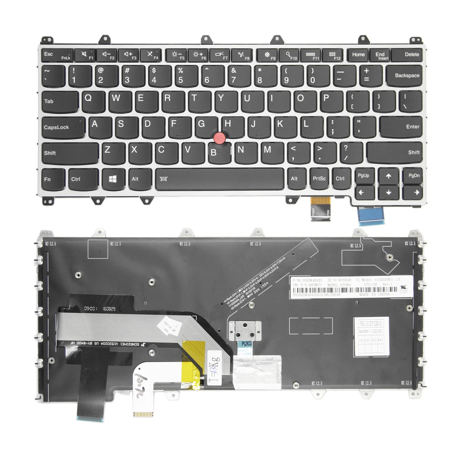 

100%New Original US Keyboard For Lenovo Thinkpad Yoga 260 Yoga 370 X380 S1 2nd S1 3RD S1 4TH English Backlit V152020BS1