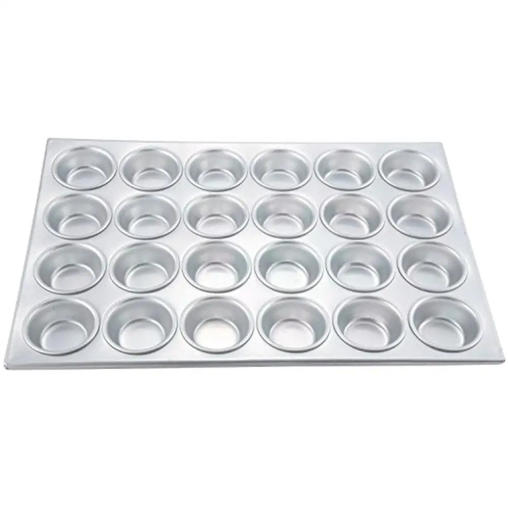 24-Cavity Non-Stick Aluminum Muffin Cupcake Pan Set of 6 Oven Safe Easy Clean