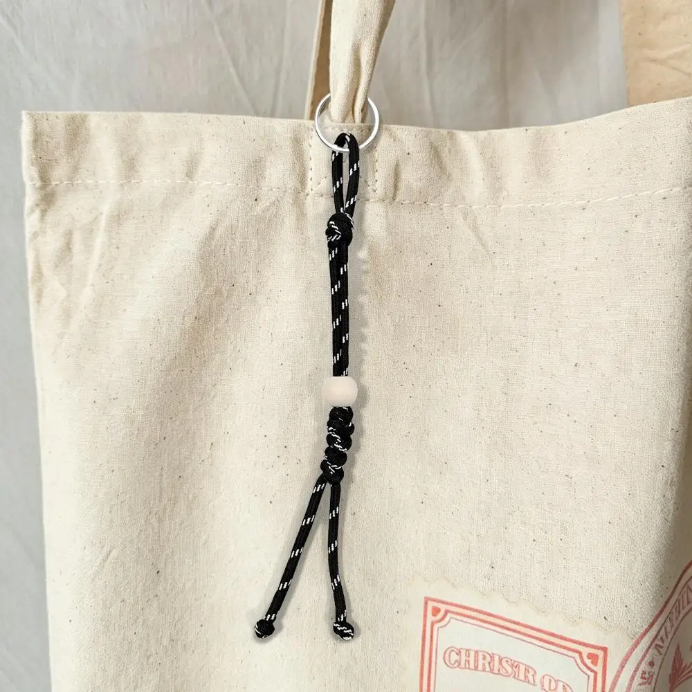 Customizable 3D Letter Rope Bag Charm, Personalized Keychain