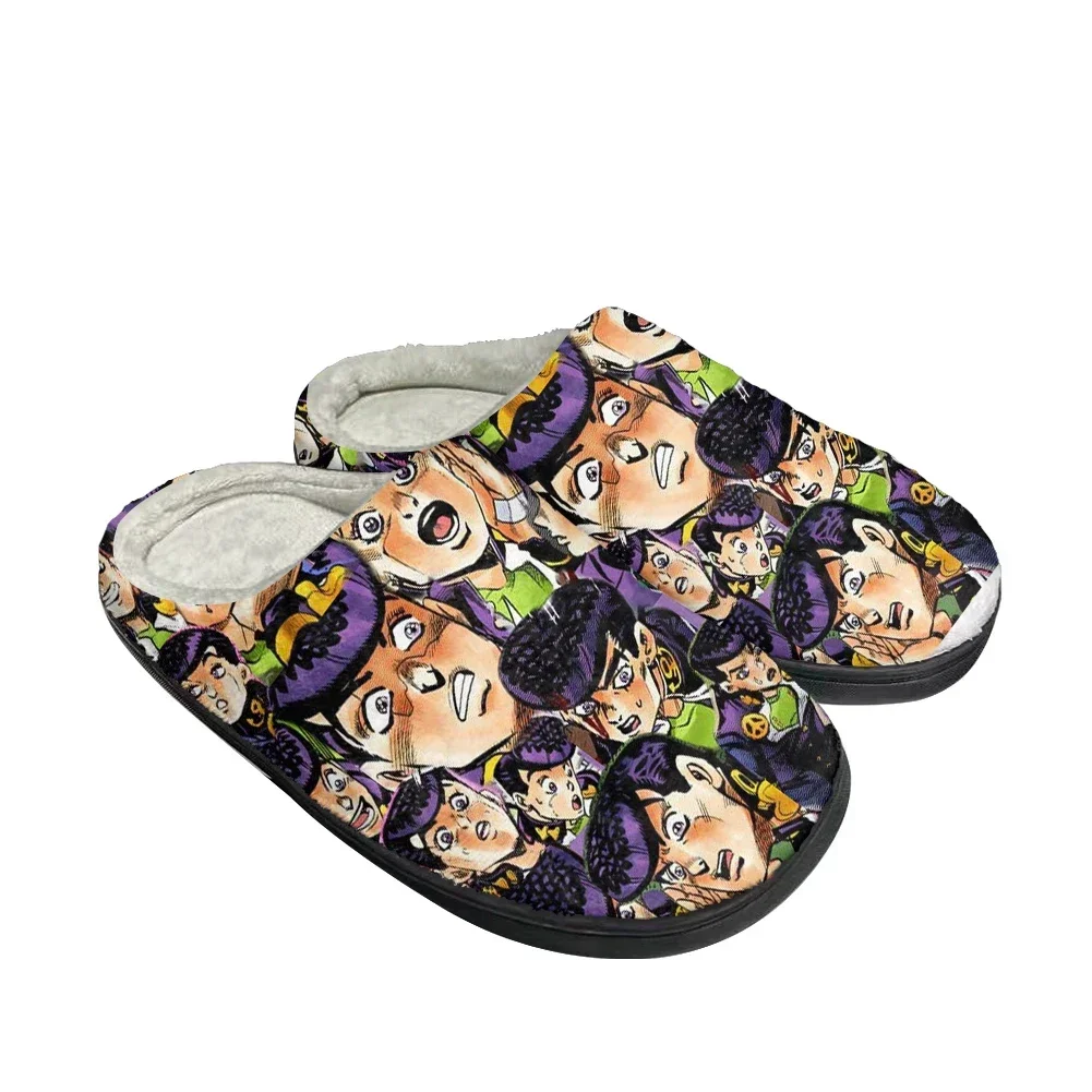 

Cartoon Kujo Jotaro Fashion Cotton Custom Slippers Mens Womens Sandals Plush Casual Keep Warm Shoes Thermal Comfortable Slipper