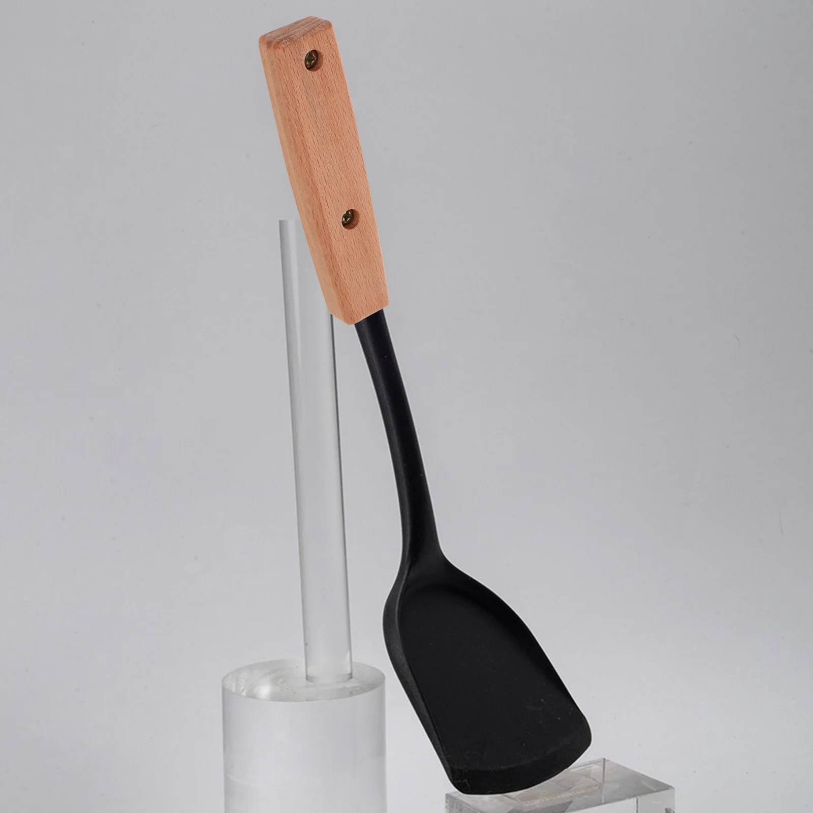 

1Set Versatile Wooden Spatula Handle Safe Anti-Scald Long-Lasting for Shovels Spoons Scrapers Wood Handle Replacement