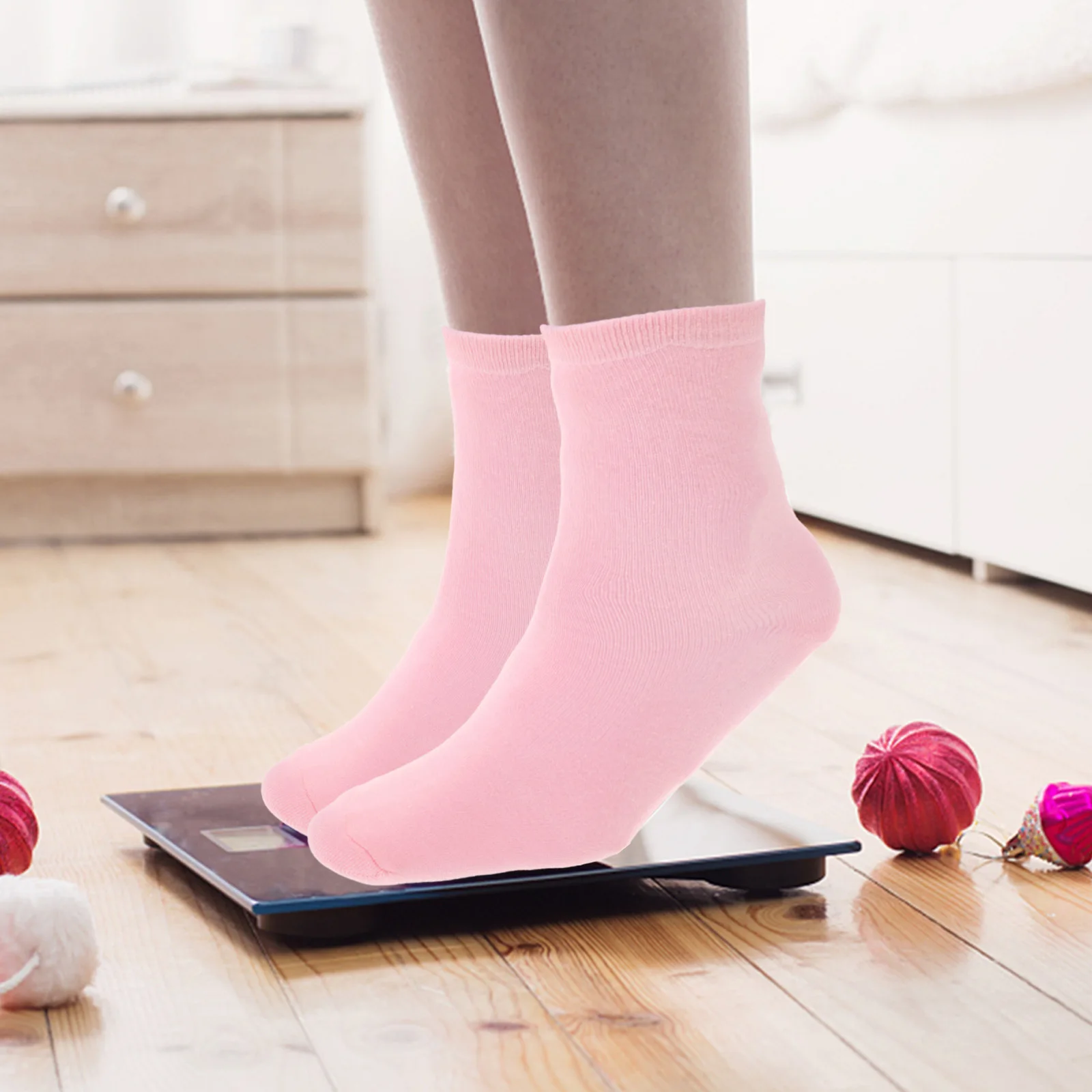 1 زوج ترطيب كم جوارب جل للأقدام الجافة المتشققة بين عشية وضحاها إصلاح العناية بالقدم سبا استخدام قناع القدمين المريح للترطيب #4