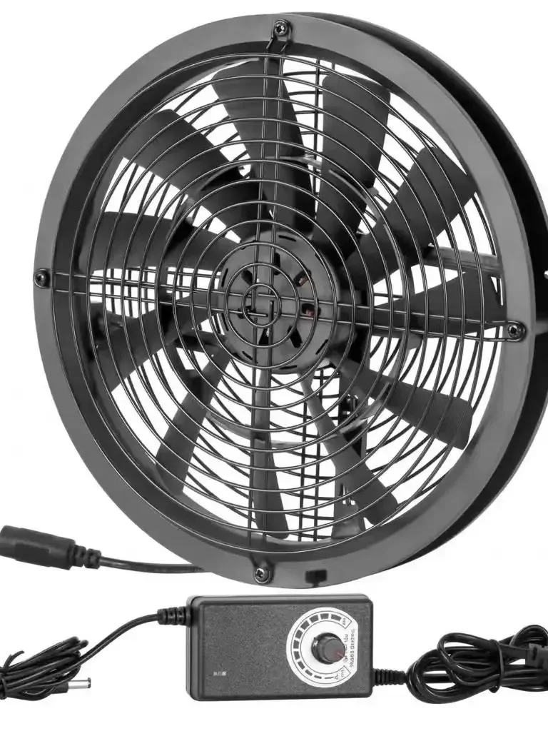 Wentylator chłodzący DC 250mm 25cm 12V 250X30mm z przewodem zasilającym AC 110V 115V 220V 230V, regulator prędkości, do namiotu uprawowego, do roślin, regulowany. — zdjęcie produktu 5