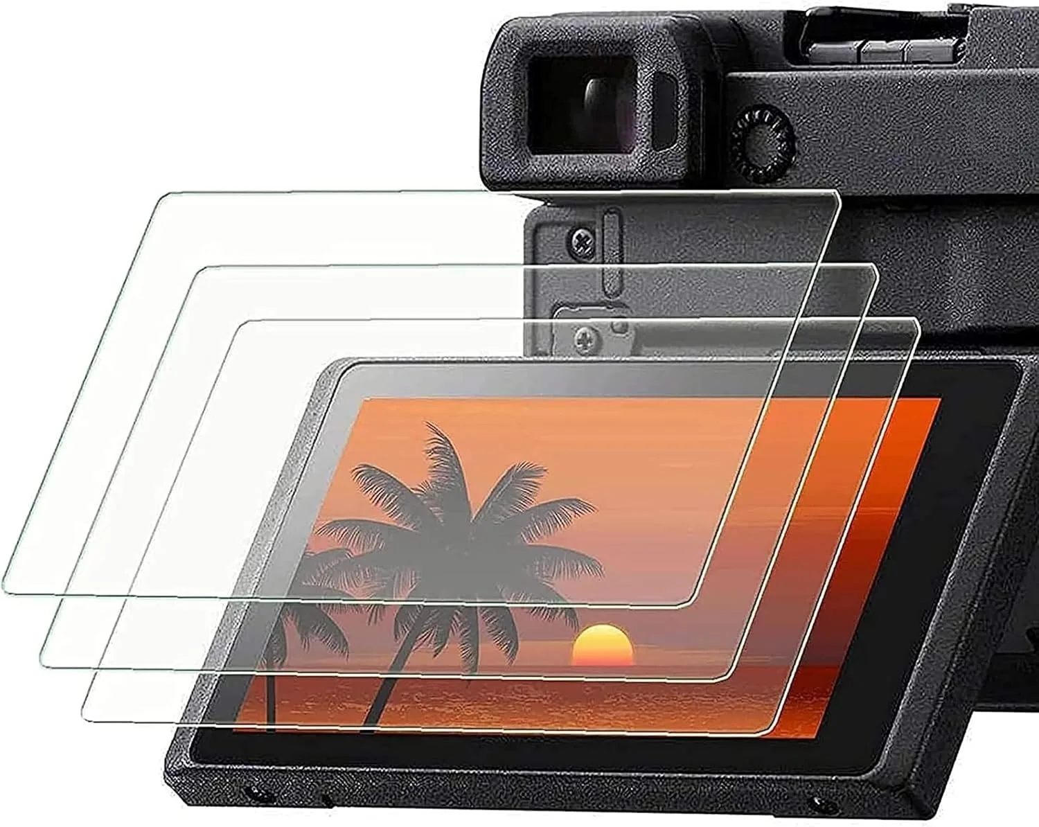 9H Hardness 0.3mm Tempered Glass Screen Protector, Anti-Scratch Clear Film for Sony Alpha A6100 A6400 A6600 Digital Camera