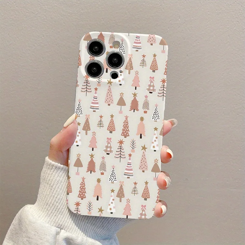 

Merry Christmas Tree Greetings Slim Phone Case Hard Phone Cover for Galaxy S24 Iphone 17, 16, 15, 14, 13, 12, 11, XR, Pro, Max