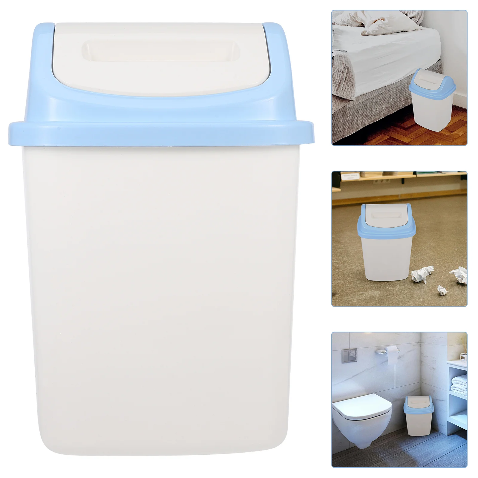 

12L Flip Top Trash Bin Bathroom Garbage Can With Lid Modern Pp Waste Bin For Home Office Laundry Room Small Trashcan
