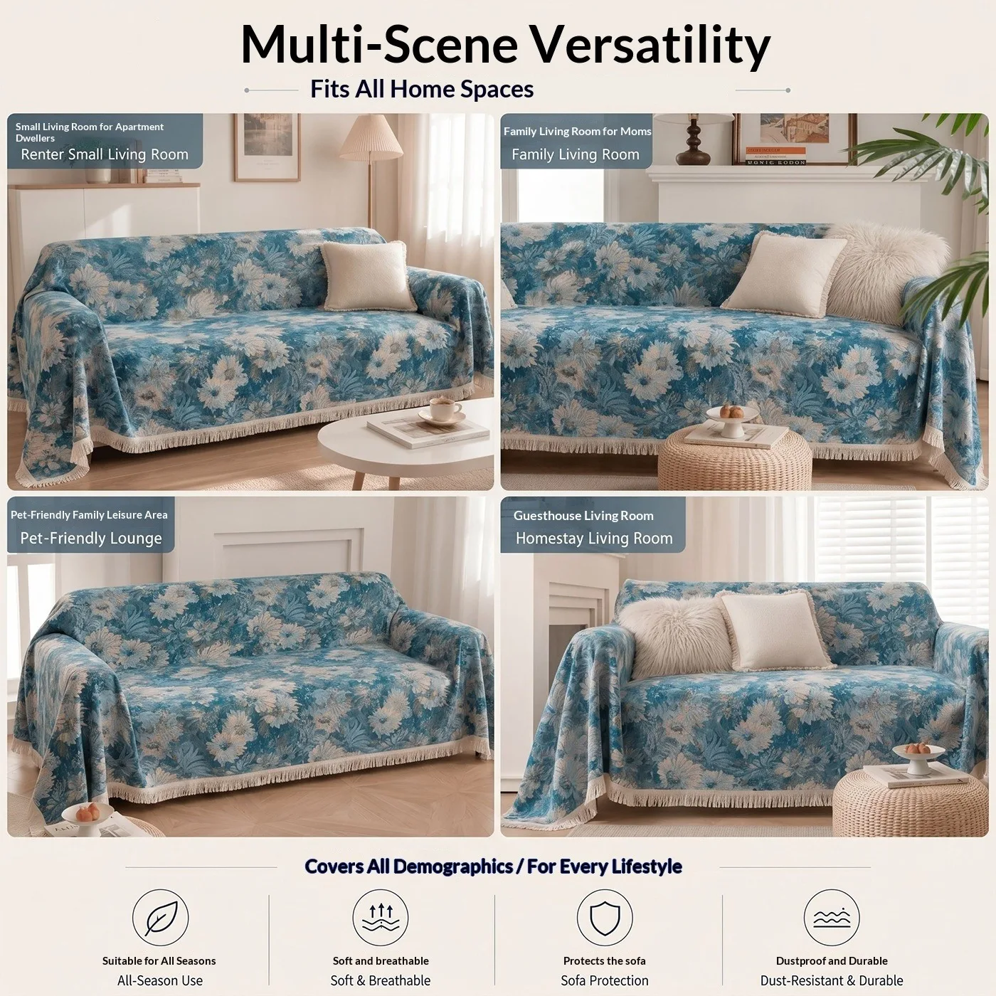 2026 New Light Luxury Minimalist Sofa Cushion Cover, One-Piece Full Cover Couch Slipcover, Premium Cushion Mat