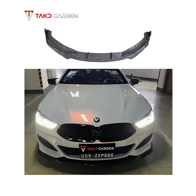 

TAKD Carbon Dry Carbon Fiber High Quality Aerodynamic Front Bumper Lip Diffuser for bmws 8 Series G14 G15 840 850