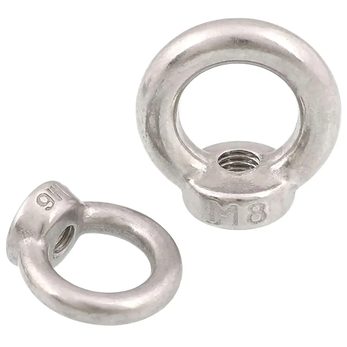 M16 M20 M24 304 Stainless Steel Marine Lifting Eye nut Ring Nut Loop Hole for Cable Rope Lifting Anti-corrosion