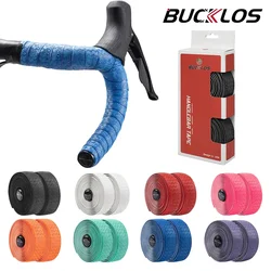 BUCKLOS Nastri per manubrio bici da strada PU Shock Nastro manubrio per bicicletta Nastri per bici da strada Antiscivolo Anti-vibrazione Cinture avvolgenti Bartape