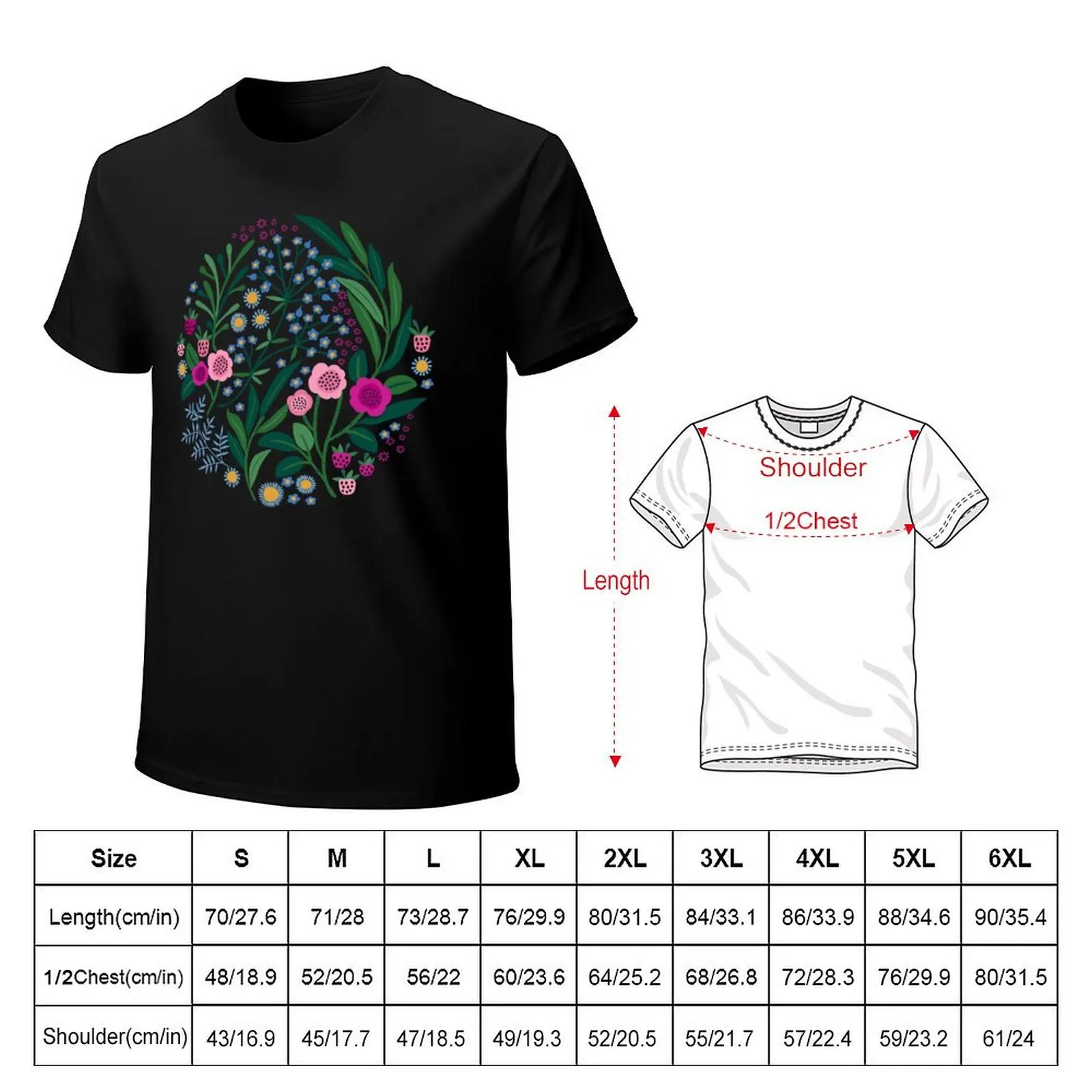 Rose garden design T-Shirt Outdoor Sports Lightweight Tee
