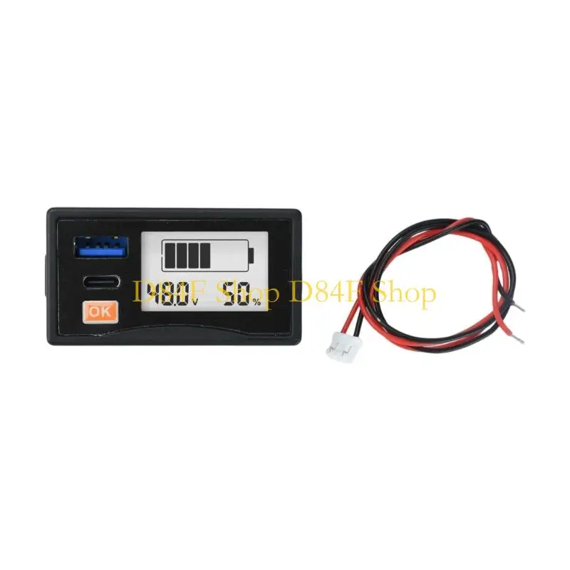 D84F Battery Meter Waterproof 12V-24V Battery Display Voltages Display Indicators