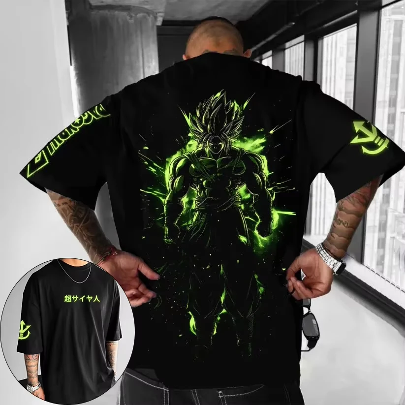 Camiseta Dragon Ball GT para Hombre, Estampado de Goku Black Zamasu, Anime Japonés, Verano, Niño, Manga Corta, Ropa para Padres e Hijos