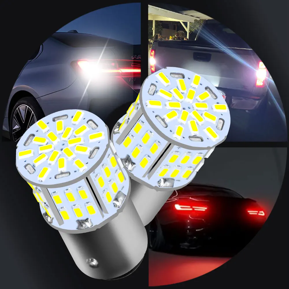 

2/10 Pcs of 1156 BA15S 1157 Powerful LED Signal lights for Automotive Headlamp Reverse Stop Parking Rear Tail Lamp Bulbs