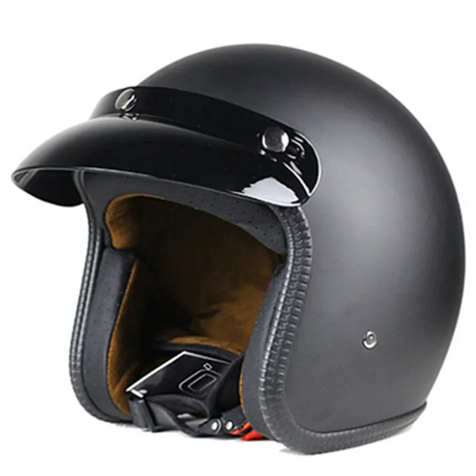 Capacete jet rosto aberto motocicleta scooter personalizado preto fosco capacetes para casque moto acessórios da motocicleta atv ce s m xl