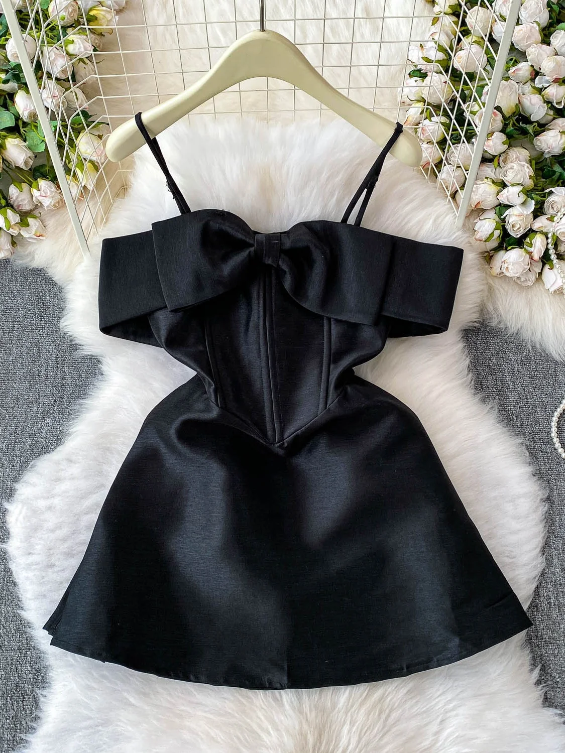 Ele Satijnen Knoopriem Dr Dames Zomer Afslankende Fibone Design Little Bla Dr Hoge Taille A-lijn Rok