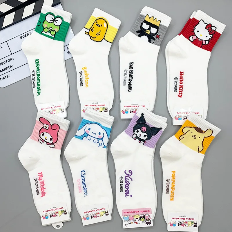 

Eight pairsfor Kulomi Socks Anime Kawaii Girls Sports Socks KT Kuromi Cinnamoroll Melody Sports Breathable Women Sock