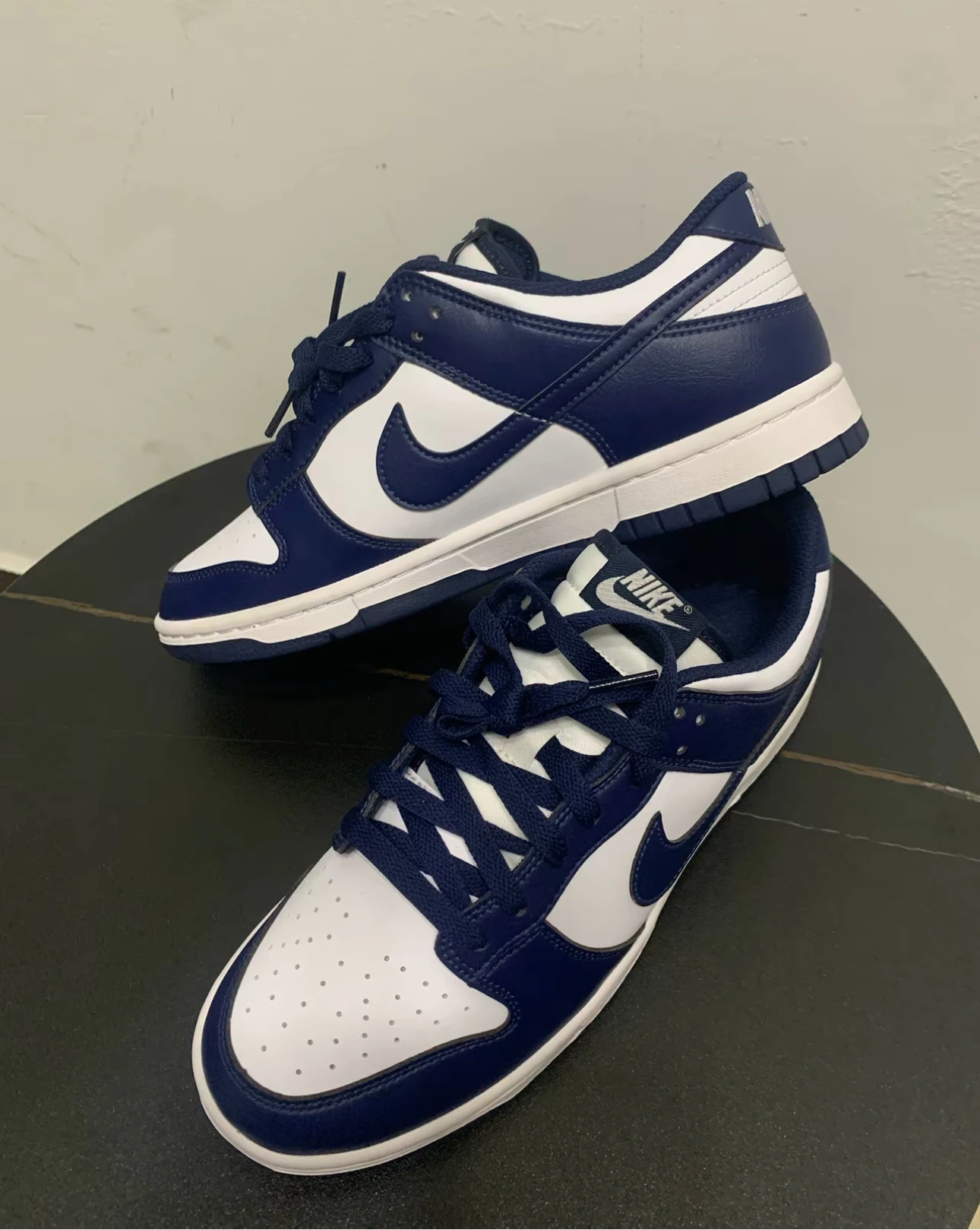 

Удобные универсальные противоскользящие прочные низкие кроссовки Nike Dunk для мужчин и женщин белого и синего цвета