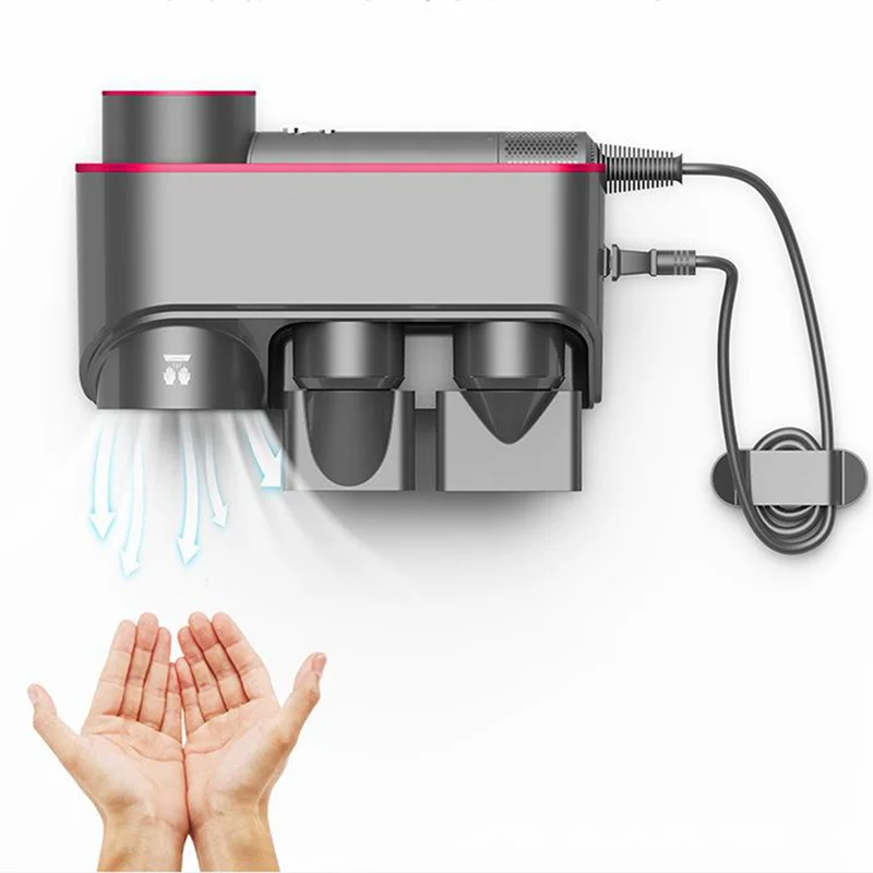 AB43-رف تخزين مجفف الشعر رف تخزين متعدد الوظائف مناسب لمجفف الشعر دايسون HD03 HD04 HD07 HD08