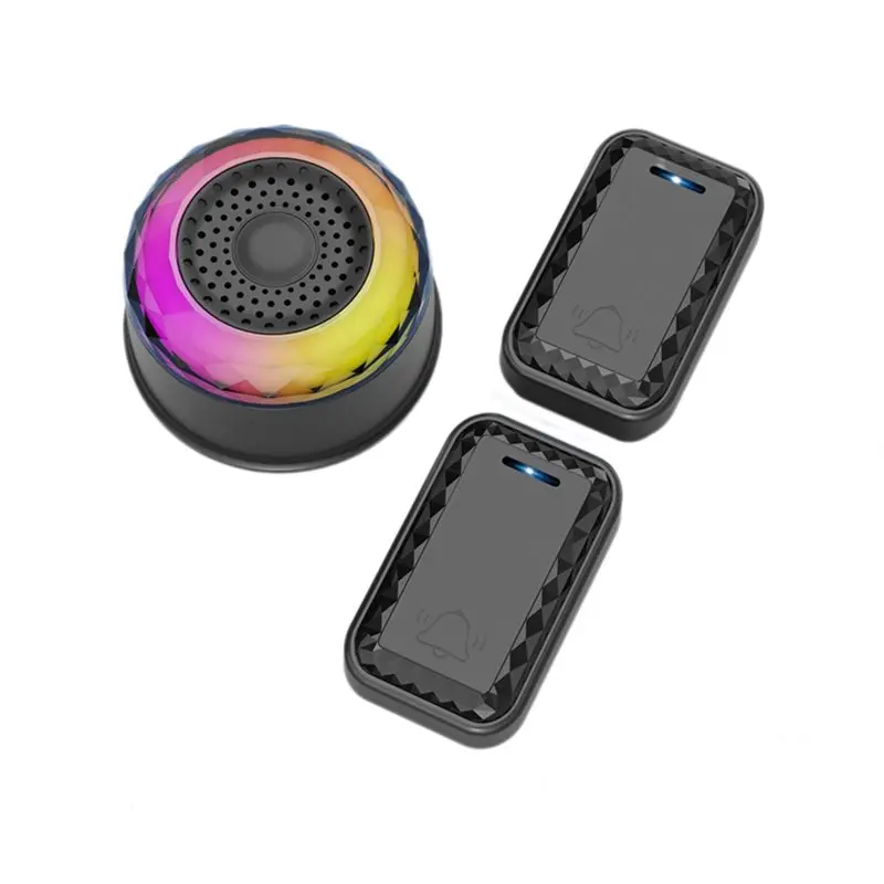 promotion-eu-plug-waterproof-outdoor-household-wireless-doorbell-night-light-ultra-distance-alarm-elderly-intelligent-electron