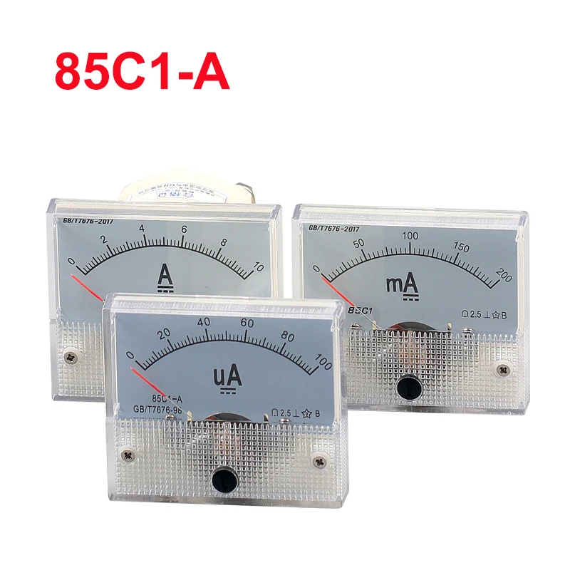 Amperometro analogico 85C1-A DC Micro Amp Gauge misuratore del pannello di misurazione della corrente