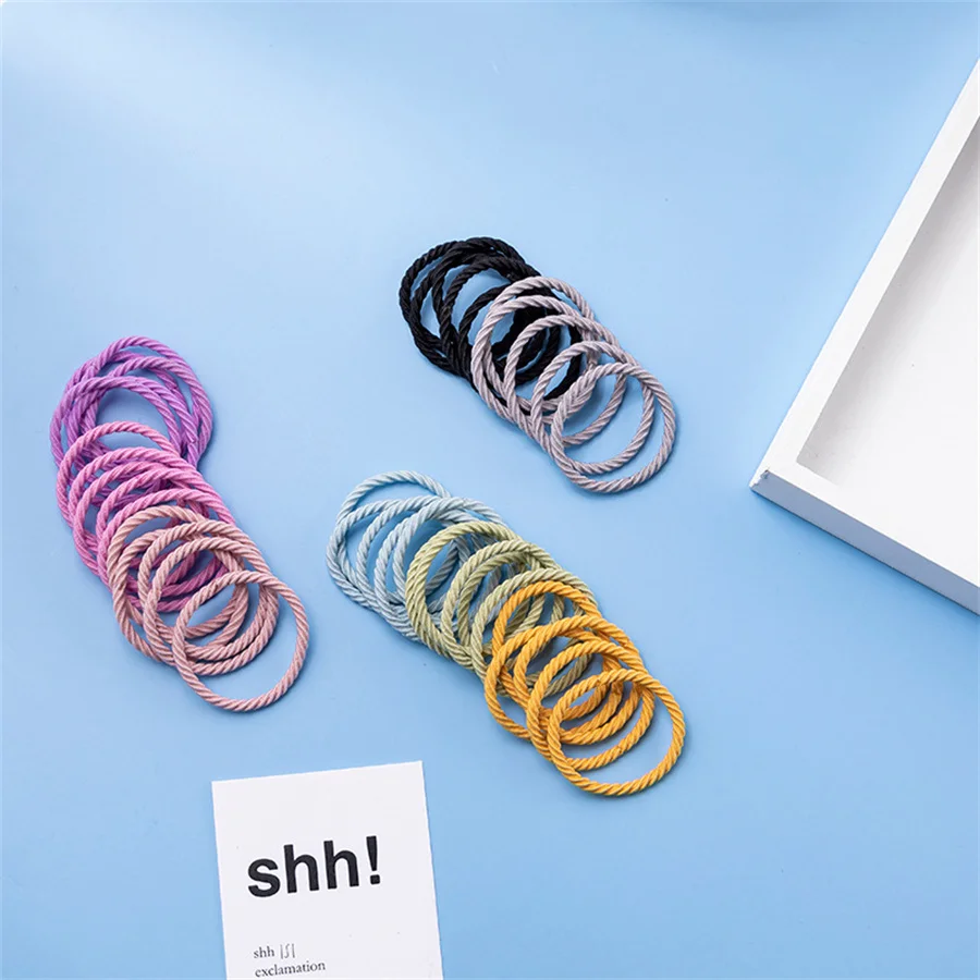 50/100PCS/LOT Candy Color Elastic Hair Bands For Baby Girls DIY Hair Tie Child Hair Scrunchie Head Rope Fashion Hair Accessories