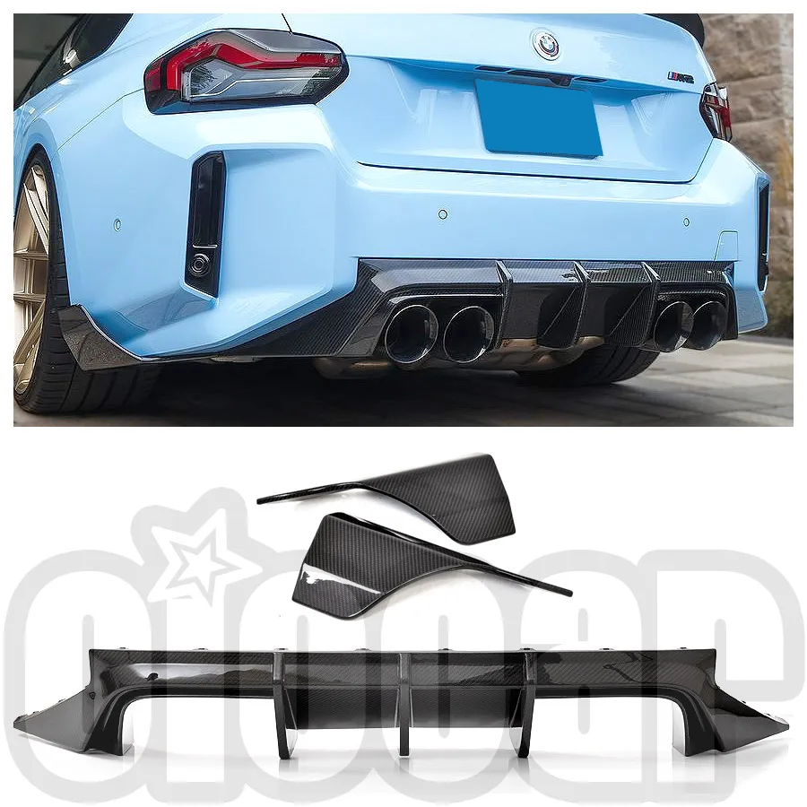 

OiOMOTORS TRE Style Pre-preg Dry Carbon Rear Diffuser and Side Winglets Splitter Full Kit for BMW G87 M2