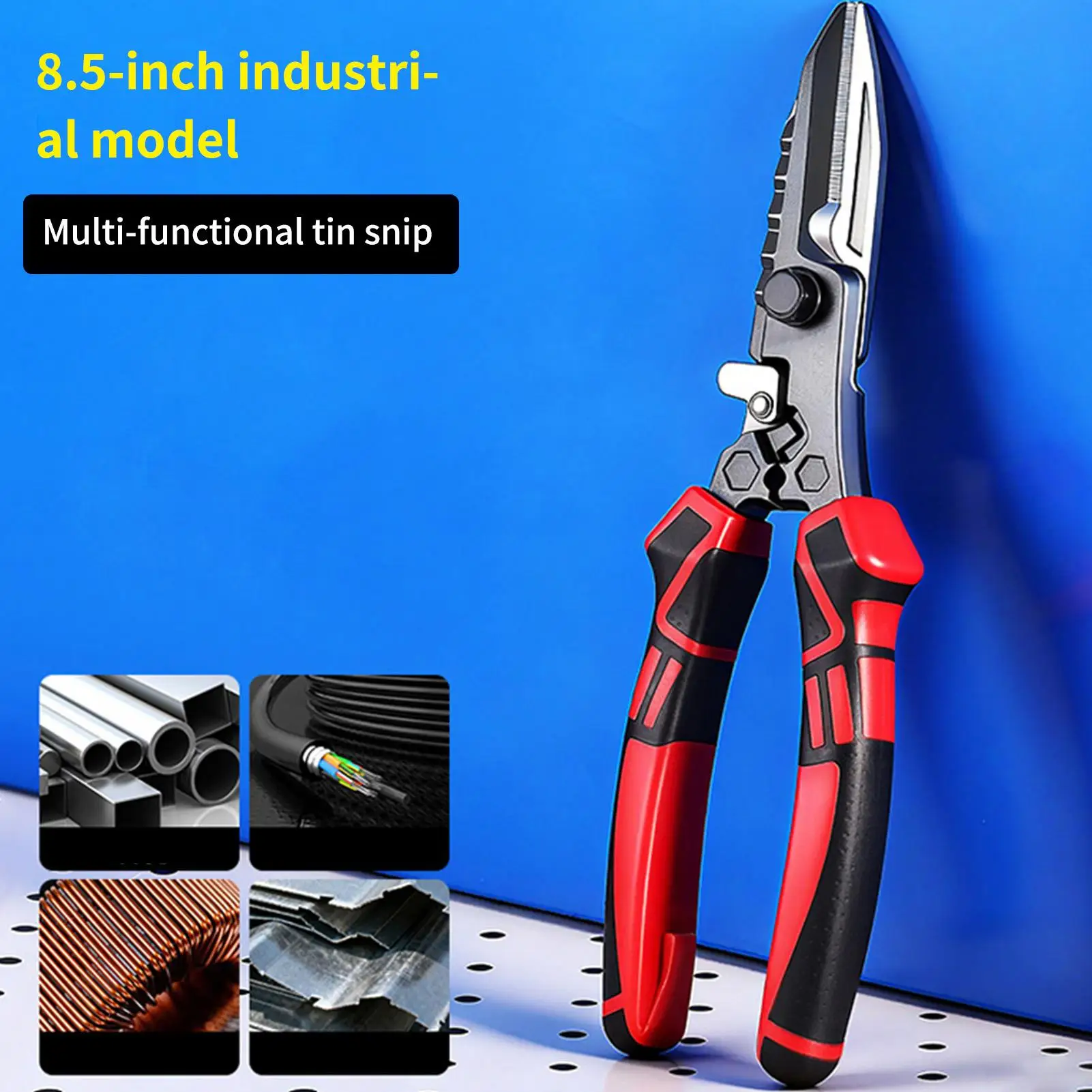 Metal Cutting Shears Heavy Duty Aviation Cutter Steel Snip For Metal Sheet Tin Stainless Steel Aluminum Copper Wire Industrial