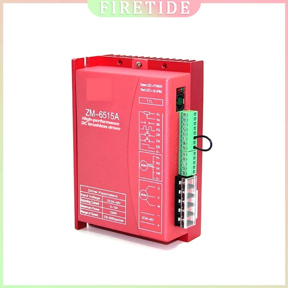 

The ZM-6515A brushless DC motor driver operates in constant torque open-loop and closed-loop modes ranging from DC18V to 50V