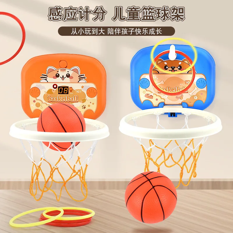 Punteggio Basket per bambini + Set di giocattoli con cornice Sport indoor Appeso Shooting Rack Palla di interazione genitore-figlio Giocattoli sportivi per la casa