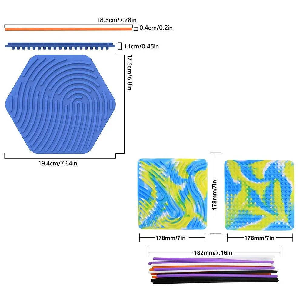 Cognitive Development Pushpeel Sensory Activity Board Playing Sensory Toy Anti-stress Silicone Decompression Toys Hexagon
