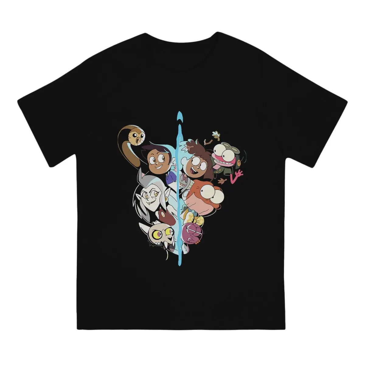 The Owl House T-Shirt Men Anime Amphibia Anne Boonchuy Sprig Casual Tee Shirt Crewneck Short Sleeve T Shirts Graphic Printed Top