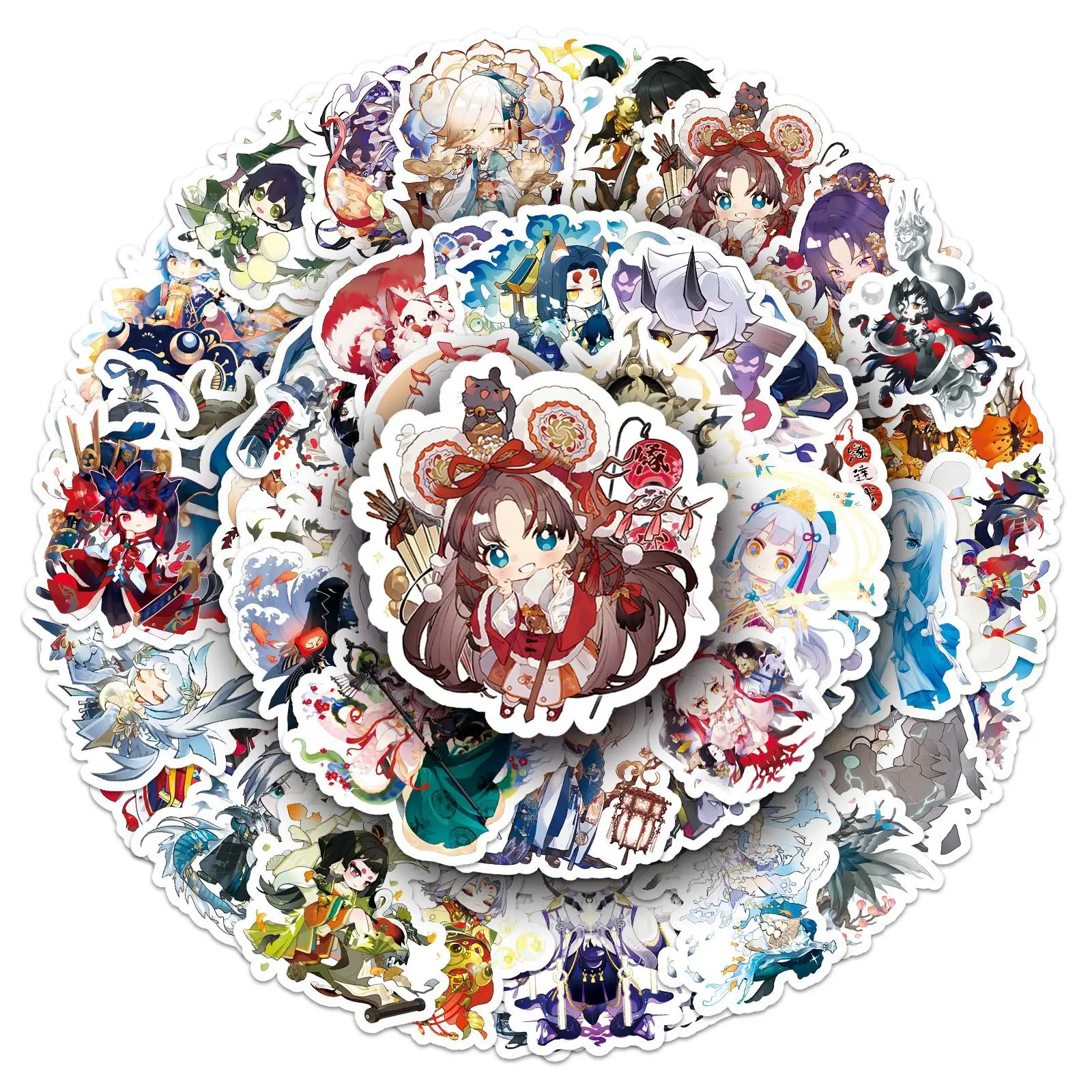 

10/50PCS Onmyoji Stickers Q Version Kawaii Cartoon Game for Phone Bottle Scrapbook Travel Bag DIY Aesthetic Decals Creative