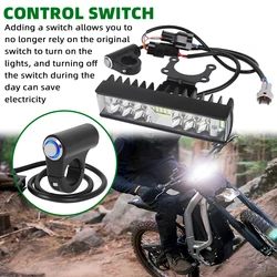 For Sur-Ron segway X260 Talaria Sting R MX 4 Motorcycle Universal 6-inch Headlight Kit With Switch Waterproof