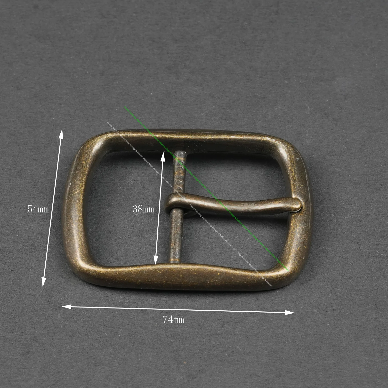 1.5" Antique Brass Belt Buckle Replacement Rectangle Center Bar Metal Buckles for Leather Crafting Belt DIY Hardware Accessory