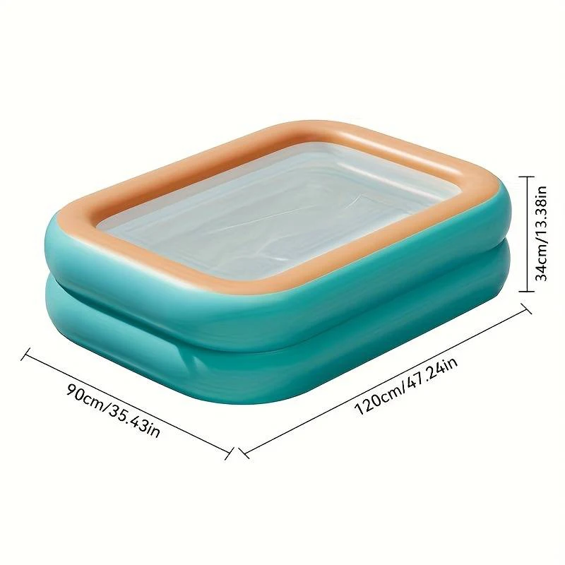 1pc Pet Dog Inflatable Swimming Pool Thickened Double-Layer Family Swimming Pool Suitable For Garden Summer Water Party Outdoor