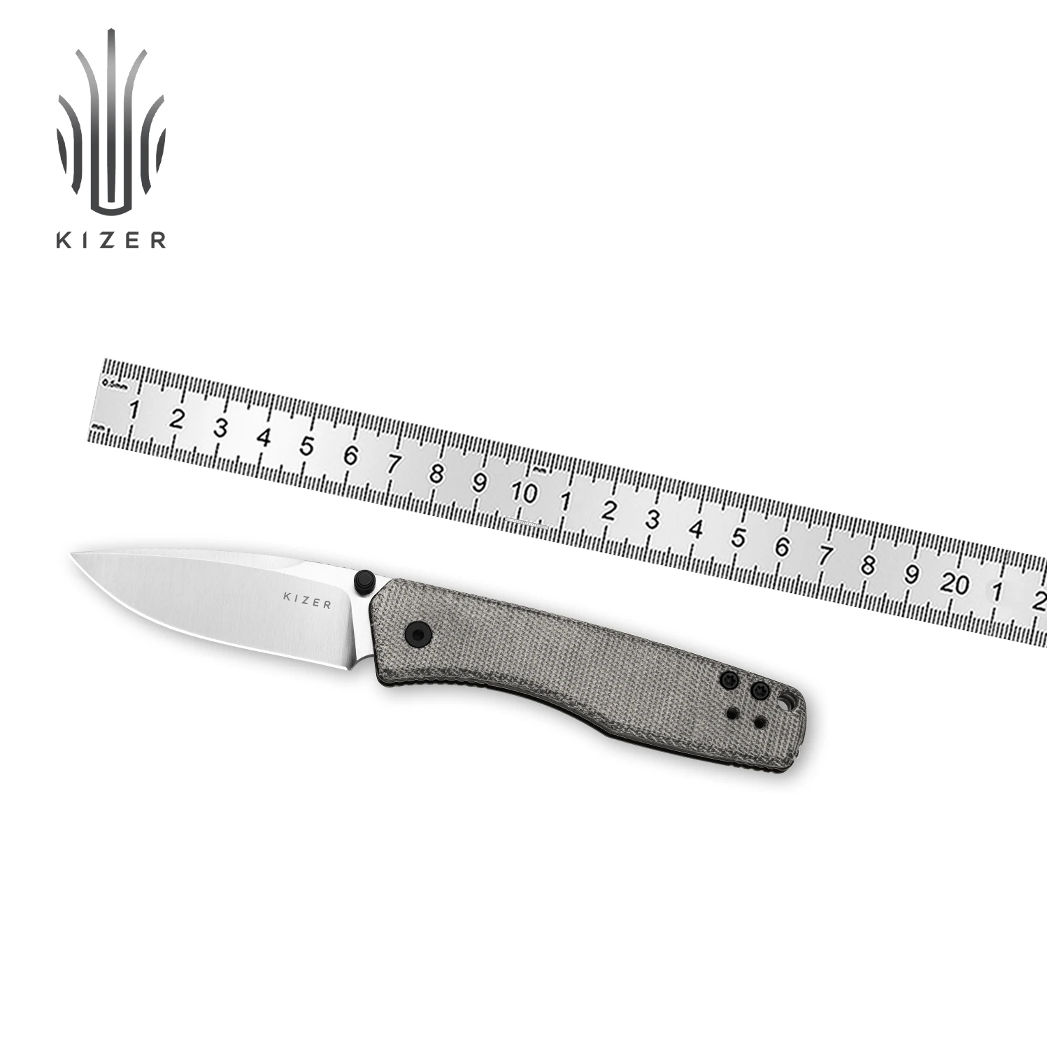

Kizer Pocket Knife Aegis V3774A1/A2/A3/A4 Micarta/G10/Aluminum Handle With AEB-L/Damascus Blade Outdoor Camping Tools Knives