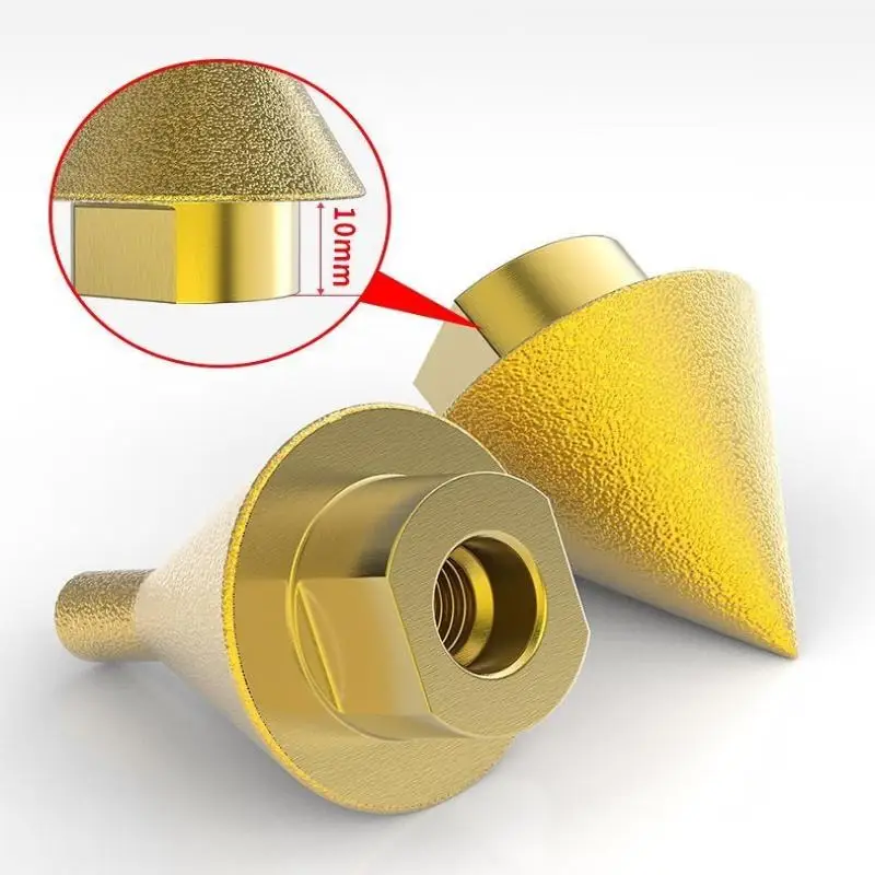 الذهب M10 الموضوع الماس الميلا الشطب بت 38/50 مللي متر مخروط اللكم توسيع مثقاب الخشب طحن عجلة سيراميك الشطب