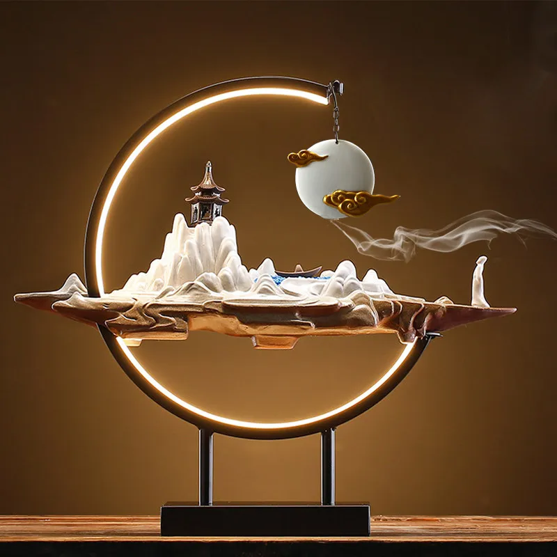 Sandal Backflow Incense Burner Design Electric Vertical Incense Burner Modern Living Room Quemador Wax Melts Home Decoration