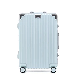 New Trend Zipperless Hard Shell Aluminum Cabin Luggage Large Capacity Classic Travel Boarding Case