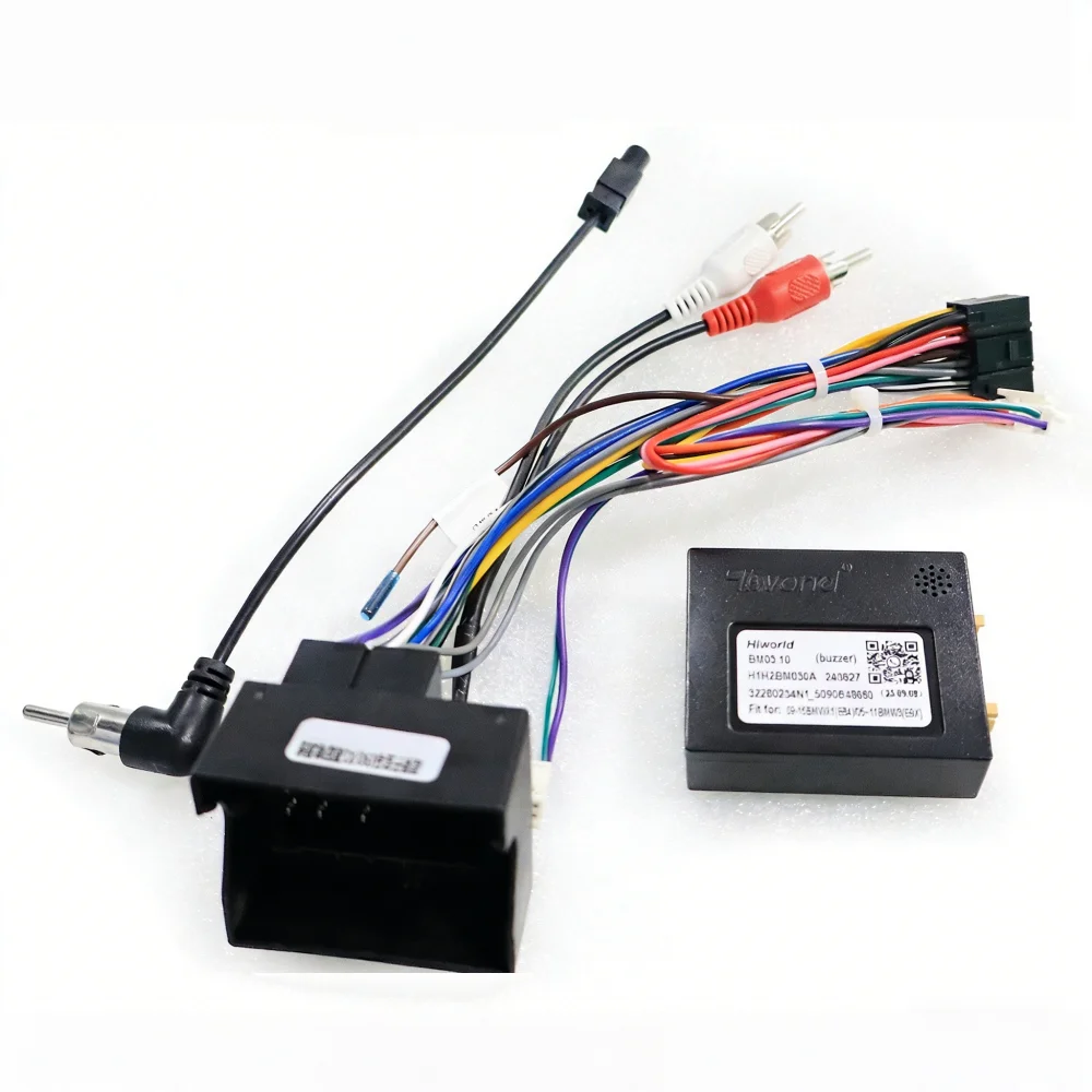 Car Radio Canbus Decoder Plug&Play For BMW E90 E91 E92 E93 E84 X1 E9X Android Radio Car 16 PIN Wiring Harness Plug Power Cable