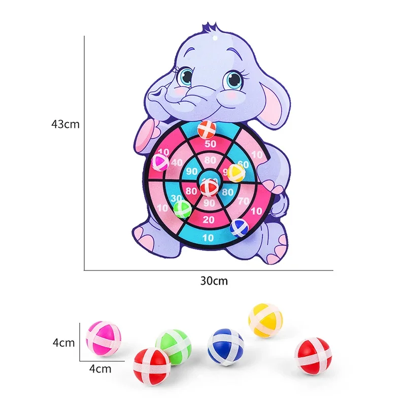 Animals Dart Board Games for Kids Montessori Target Sports Game Toys with 3 Sticky Balls Educational Games for Children