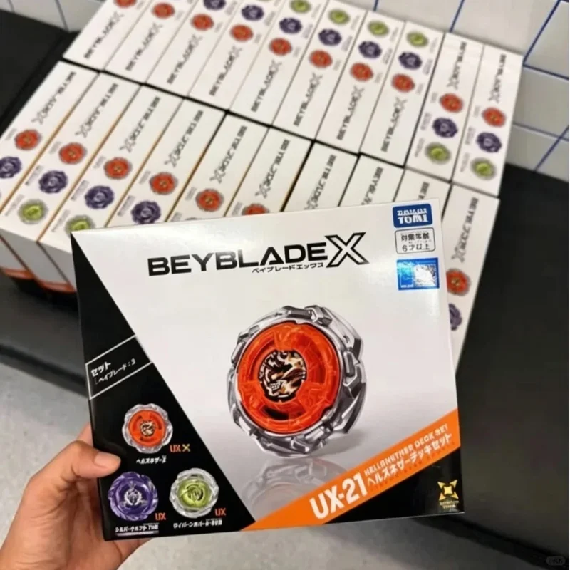 New Genuine X Ux 21 Hellsnether Deck Set Spinning Top Battle Game Collectible Toy For Hobby Players In Stock