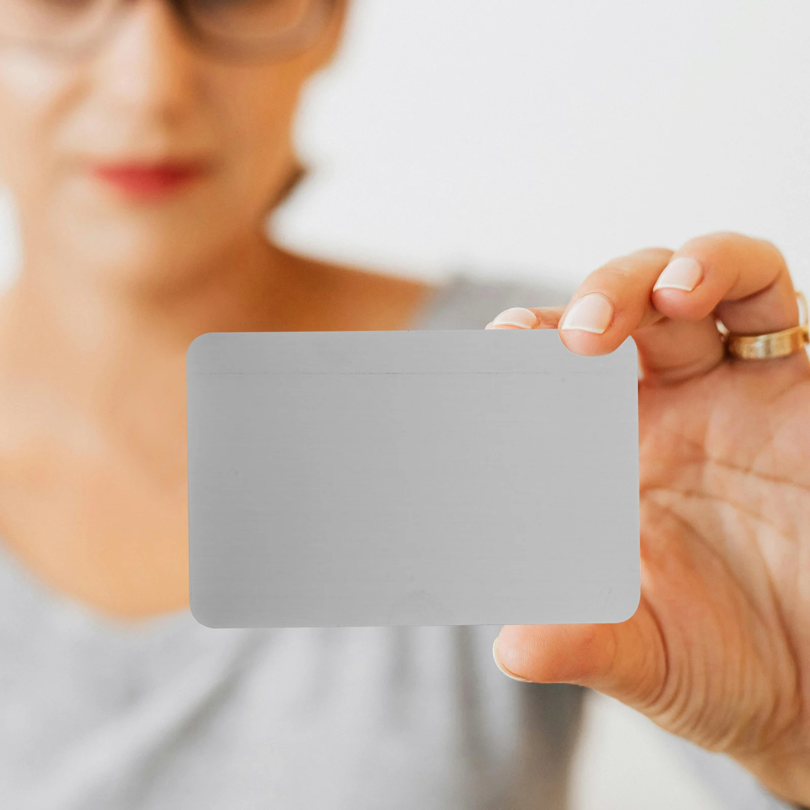 10 шт., деловая пустая двухсторонняя матовая нержавеющая сталь для Diy, безопасный закругленный угол, профессиональная пустая бирка с гравировкой