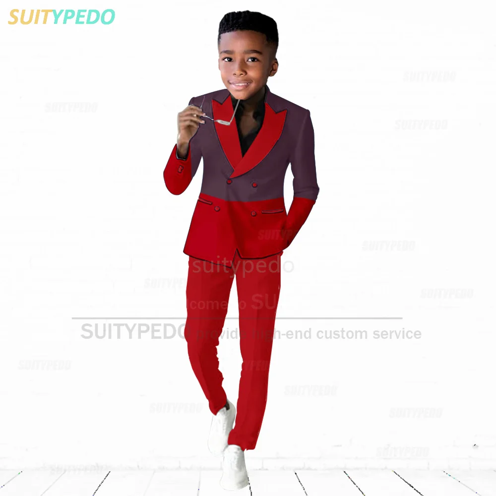 Formal Suit Sets For Children Piano Performance Classic Blazer Pants 2 Pieces School Fashion Prom Boys Luxury Slim Fit Outfits