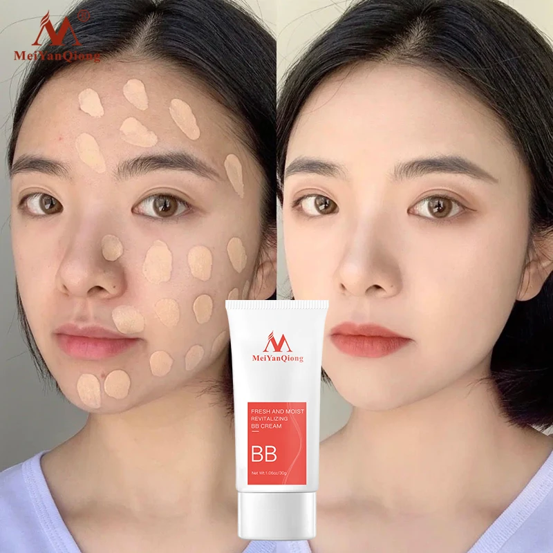 Meiyanqiong fresco e úmido revitalizante bb creme maquiagem cuidados com o rosto clareamento fundação compacta corretivo evitar bask cuidados com a pele